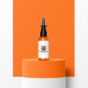 2-FDCK Keta Spray in an amber dropper bottle labeled Dutch City Sales on an orange background.