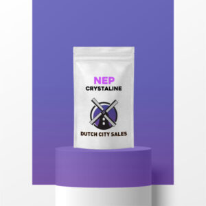 White Crystalline Nep Powder Chemical Sample For Scientific Analysis.